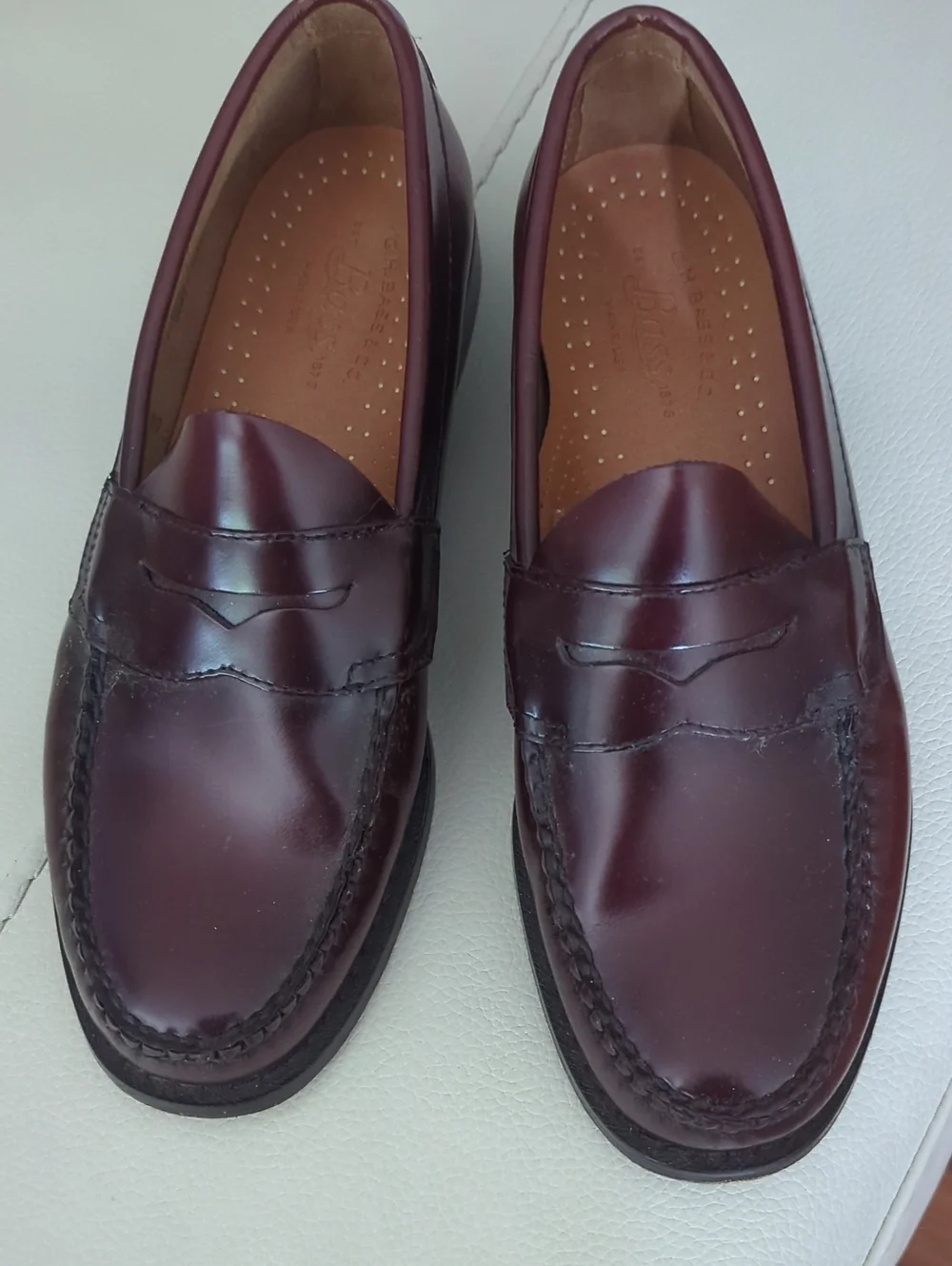 G.H. Bass & Co. Burgundy Leather Penny Loafers